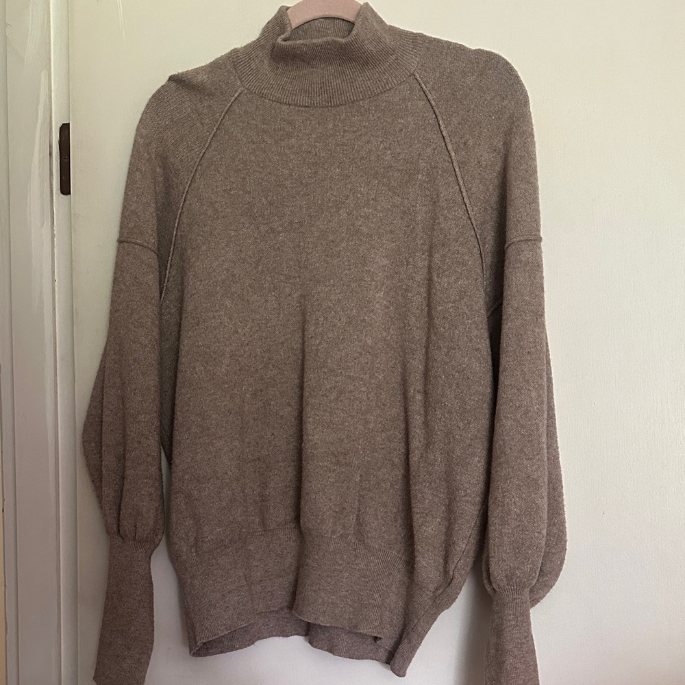 Zara Women’s Cozy Tan Turtleneck Sweater